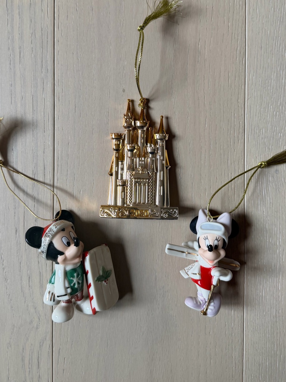 Disney Christmas Trio Ornaments 2020 Castle Mickey & Minnie